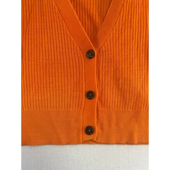 BP Retro Citrus Orange Crop Vest - Size Large - Picture 5 of 11